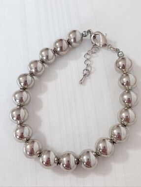 Silver Ball Bead Bracelet